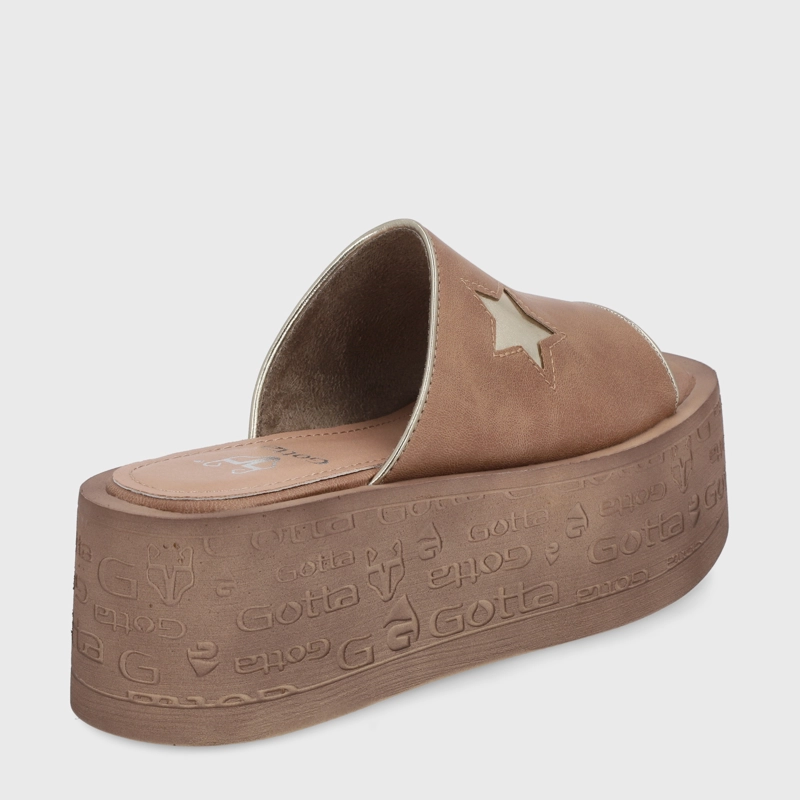SANDALIA PLATAFORMA BEIGE MUJER 55930 - 5