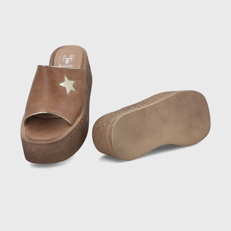 SANDALIA PLATAFORMA BEIGE MUJER 55930 - 7