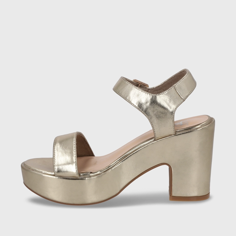 SANDALIA PLATAFORMA DORADA MUJER C5473 - 4