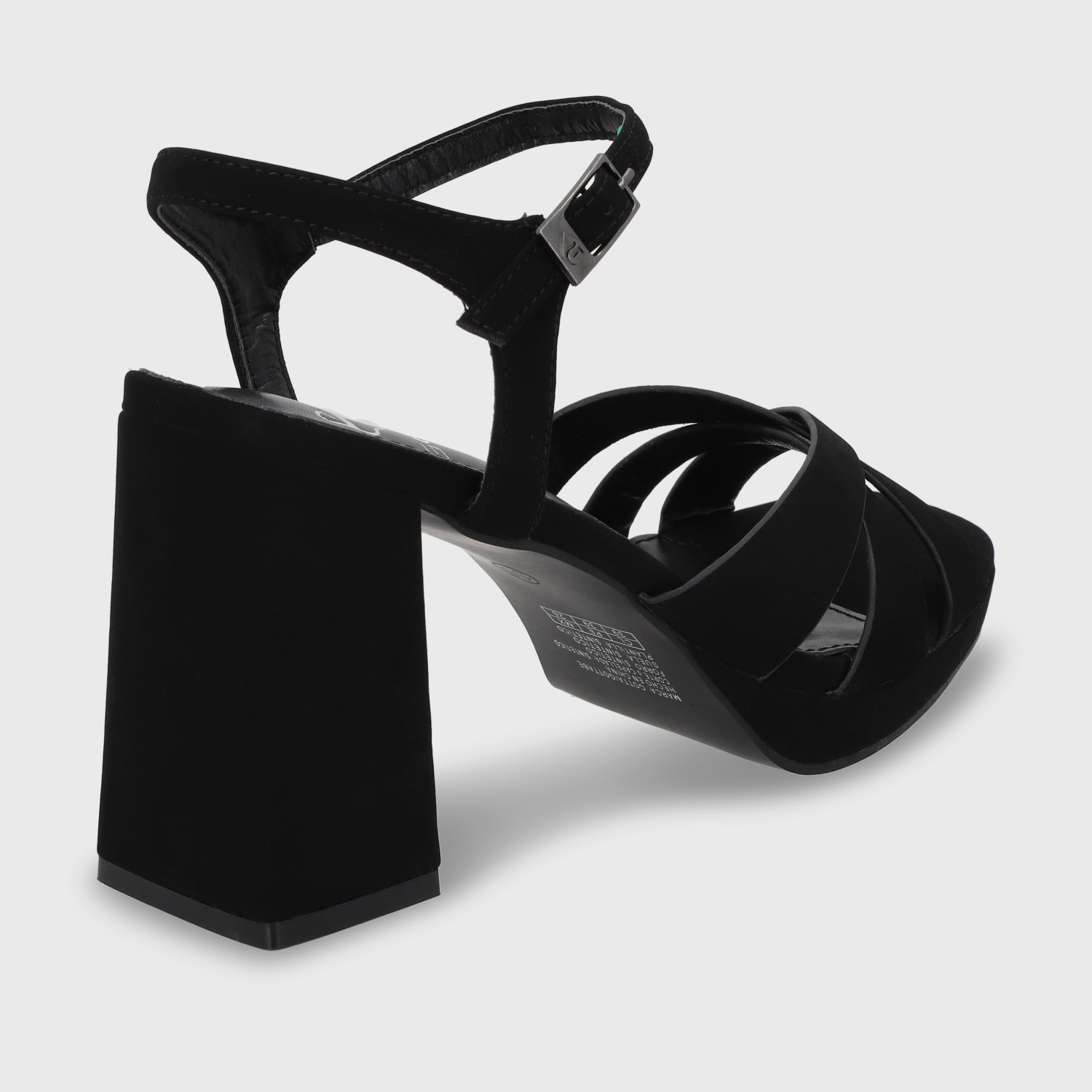 SANDALIA TACO NEGRA MUJER 45902 - 5