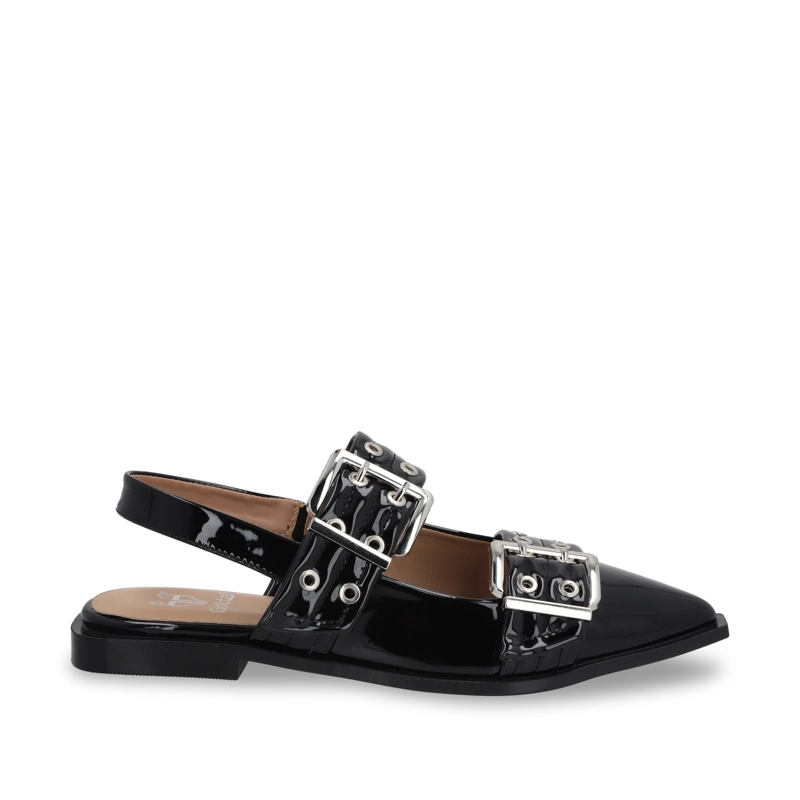 BALLERINA PLANA NEGRA MUJER 55240 - 1