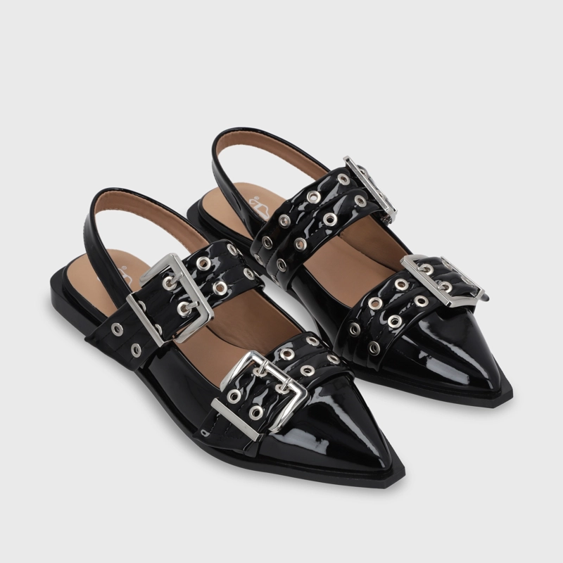 BALLERINA PLANA NEGRA MUJER 55240 - 3