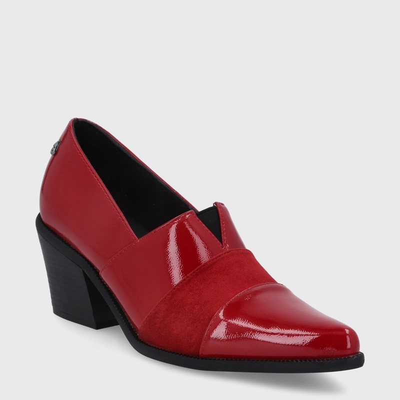 ZAPATO TACO ROJO MUJER 33765 - 4