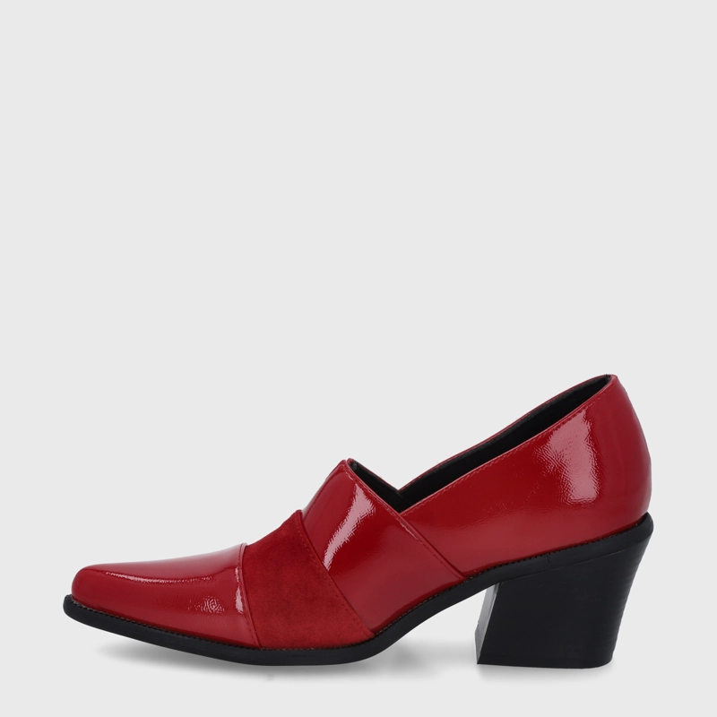 ZAPATO TACO ROJO MUJER 33765 - 7