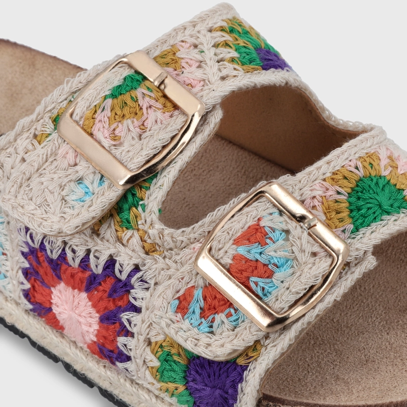 SANDALIA PLANO MULTICOLOR MUJER 52040 - 7