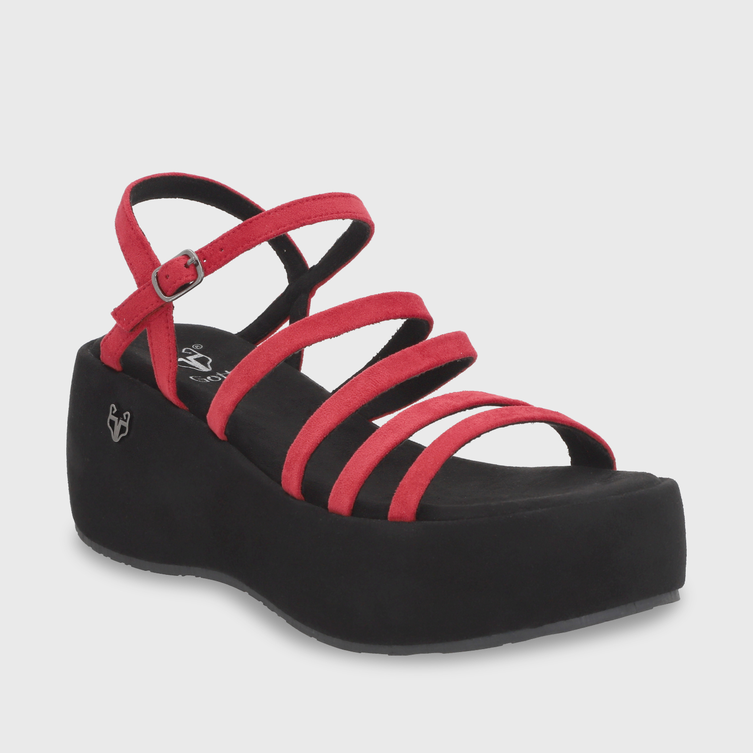 SANDALIA PLATAFORMA ROJA MUJER 45822 - 2