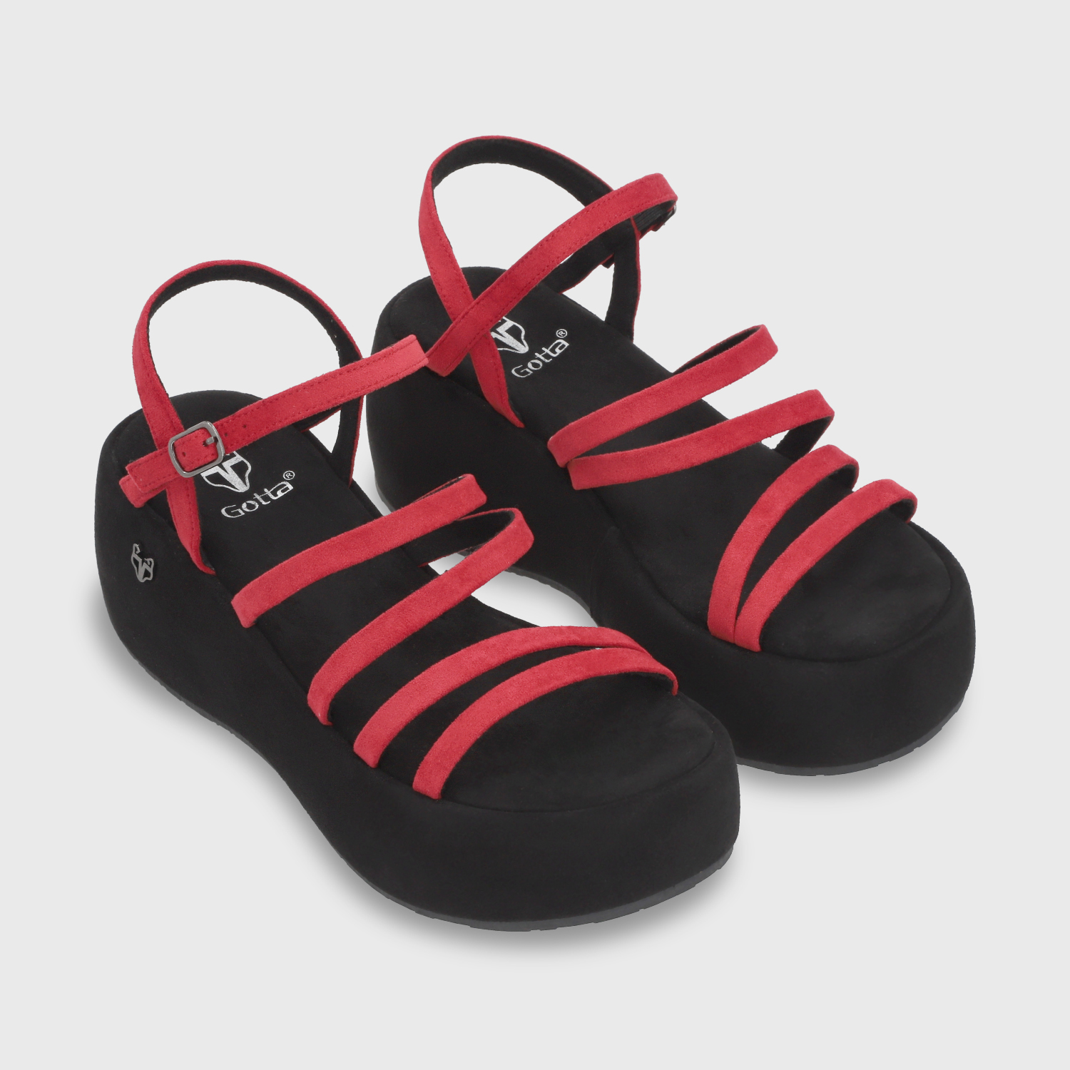 SANDALIA PLATAFORMA ROJA MUJER 45822 - 3