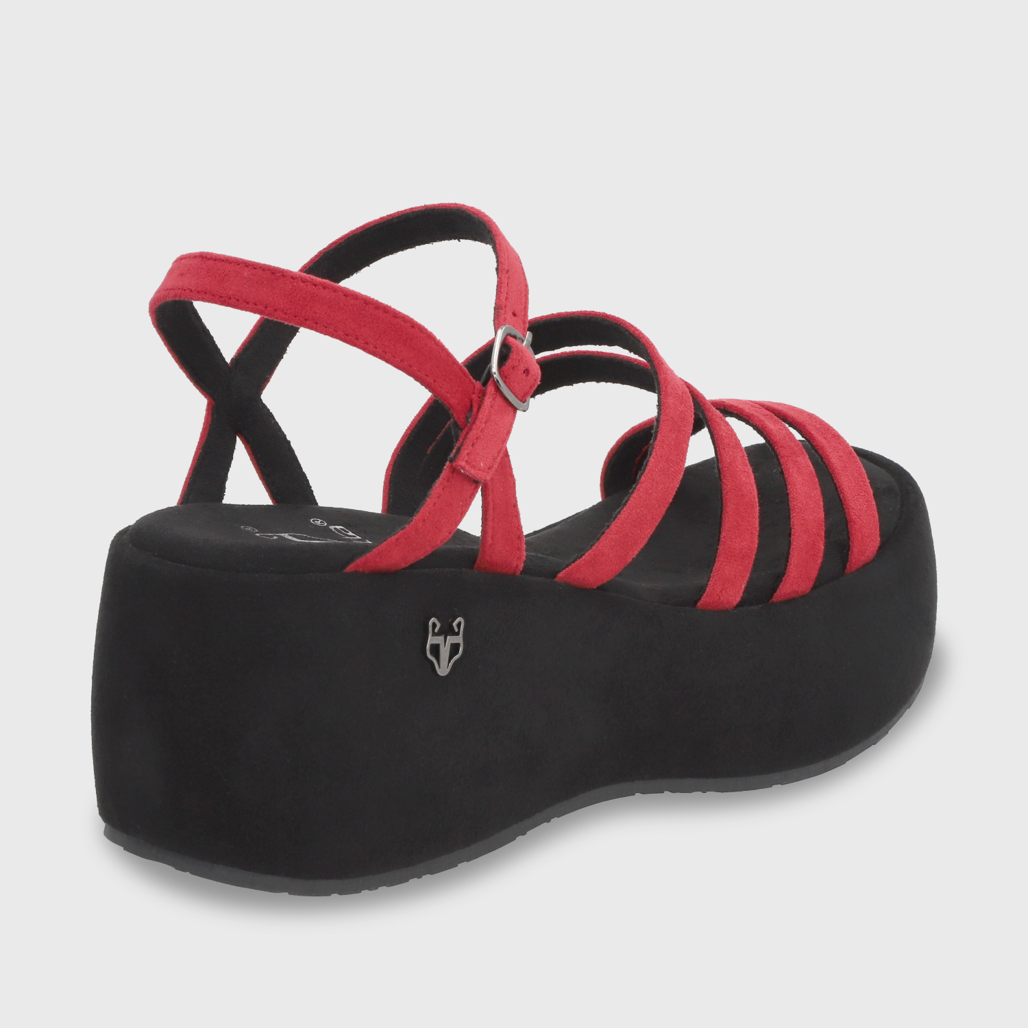 SANDALIA PLATAFORMA ROJA MUJER 45822 - 5
