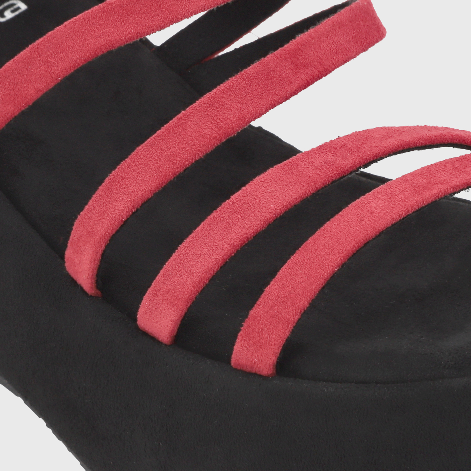 SANDALIA PLATAFORMA ROJA MUJER 45822 - 6
