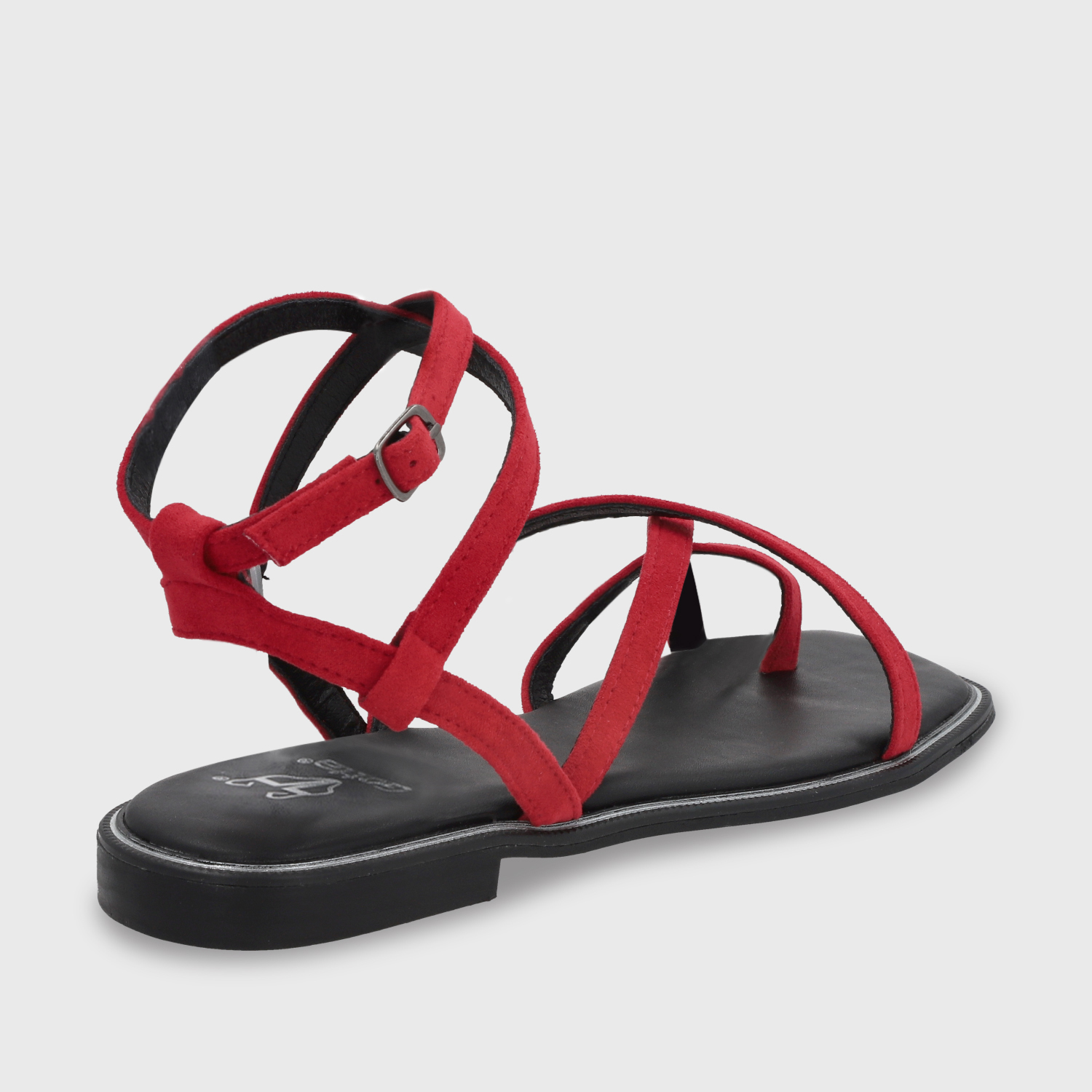 SANDALIA PLANA ROJA MUJER 55221 - 5