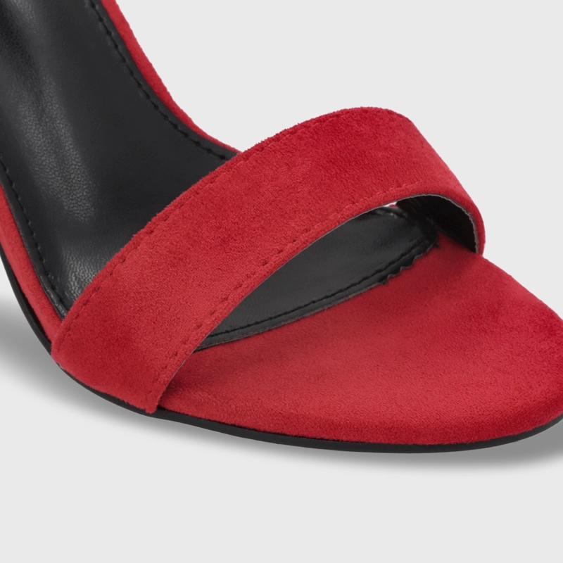 SANDALIA TACO ROJA MUJER 86123 - 7