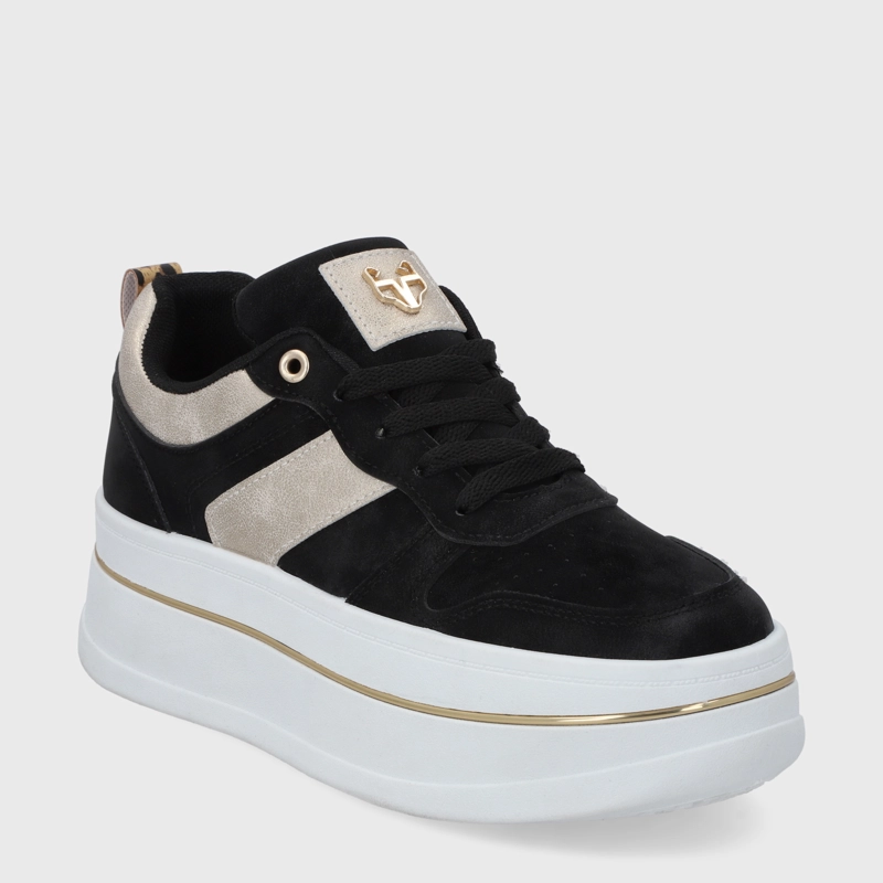 ZAPATILLA PLATAFORMA NEGRA MUJER 58010 - 2