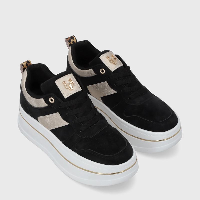 ZAPATILLA PLATAFORMA NEGRA MUJER 58010 - 3
