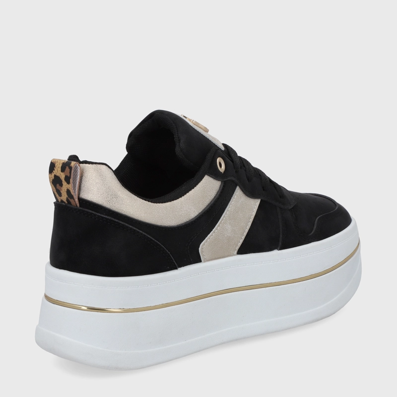 ZAPATILLA PLATAFORMA NEGRA MUJER 58010 - 5