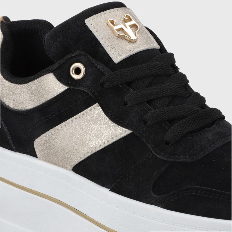 ZAPATILLA PLATAFORMA NEGRA MUJER 58010 - 6