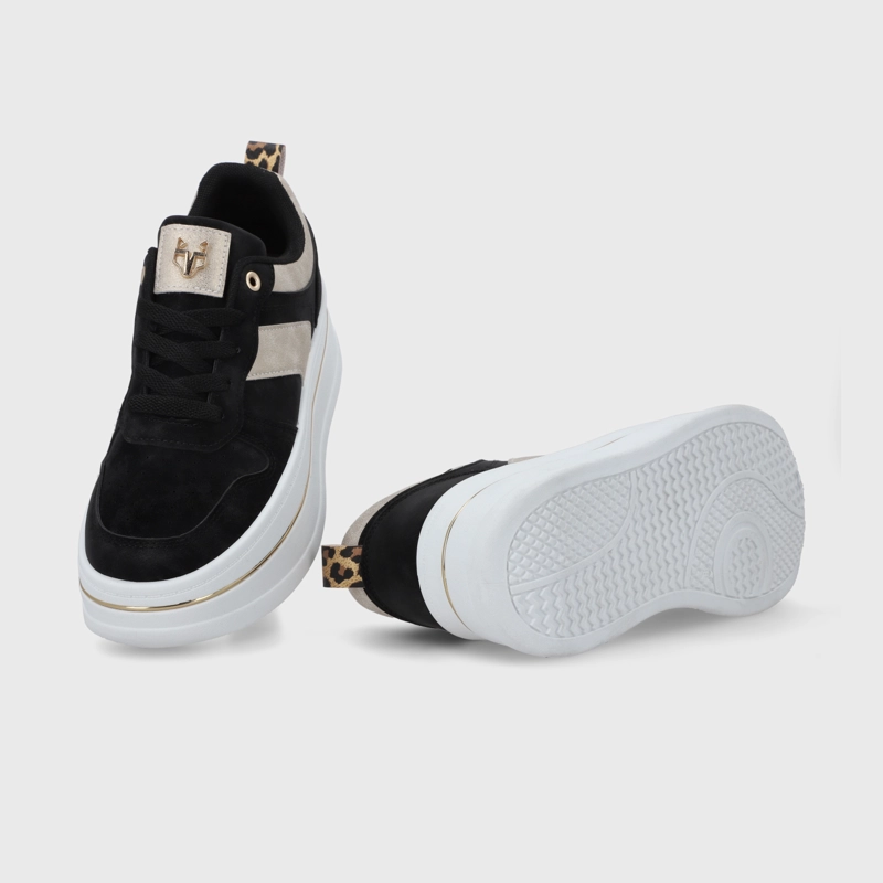 ZAPATILLA PLATAFORMA NEGRA MUJER 58010 - 7