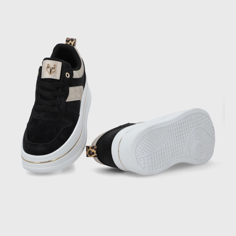 ZAPATILLA PLATAFORMA NEGRA MUJER 58010 - 7
