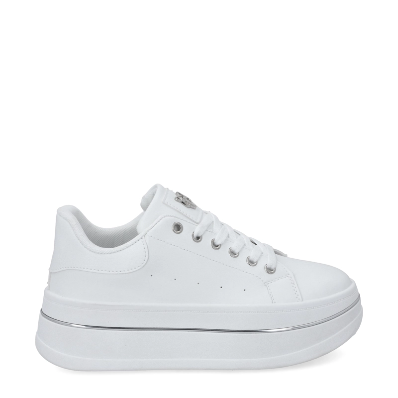ZAPATILLA PLATAFORMA BLANCA MUJER 58011 - 1