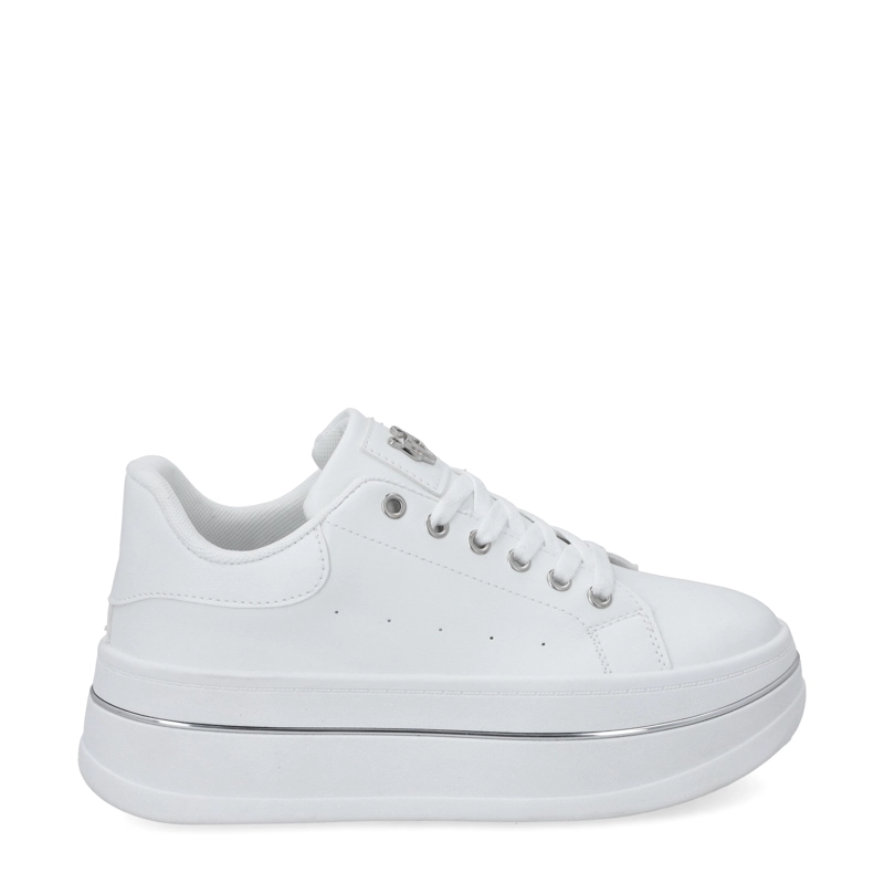 ZAPATILLA PLATAFORMA BLANCA MUJER 58011 - 1