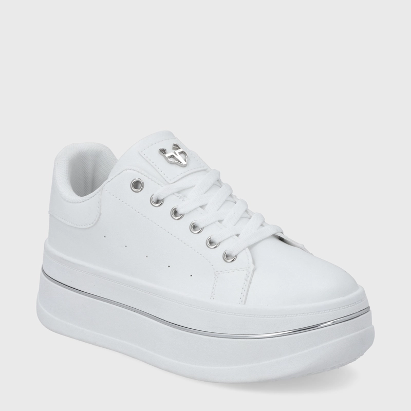 ZAPATILLA PLATAFORMA BLANCA MUJER 58011 - 2