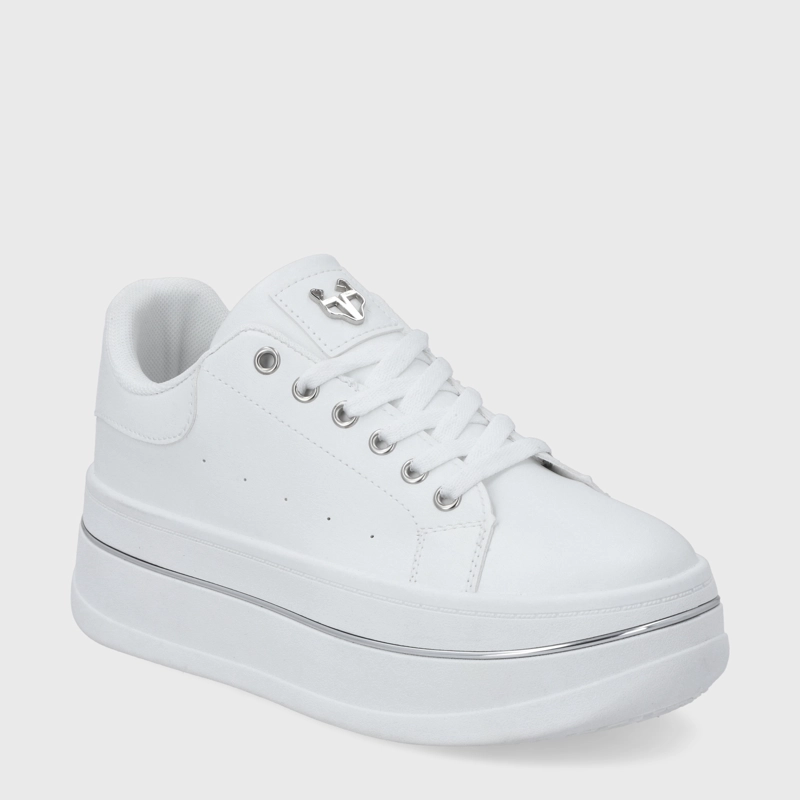 ZAPATILLA PLATAFORMA BLANCA MUJER 58011 - 2