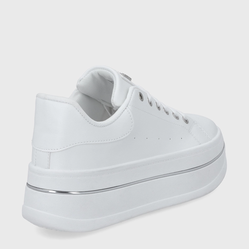 ZAPATILLA PLATAFORMA BLANCA MUJER 58011 - 5