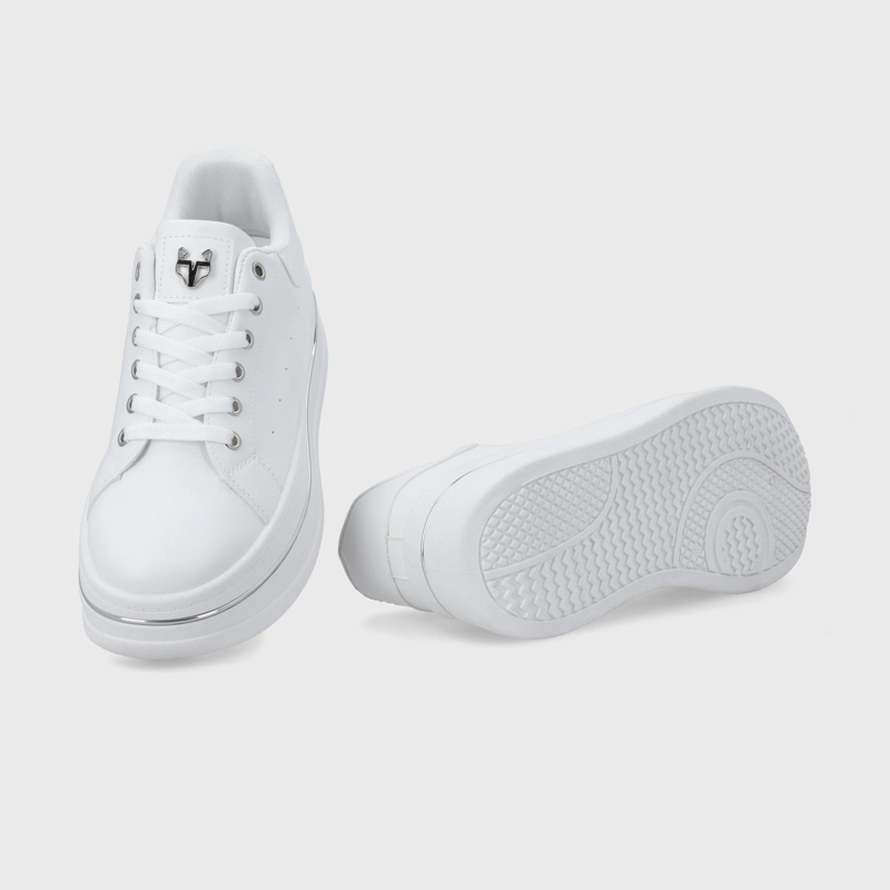 ZAPATILLA PLATAFORMA BLANCA MUJER 58011 - 7