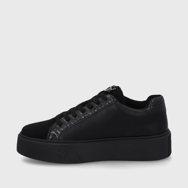 ZAPATILLA NEGRA BRILLANTE MUJER 43042 - 4