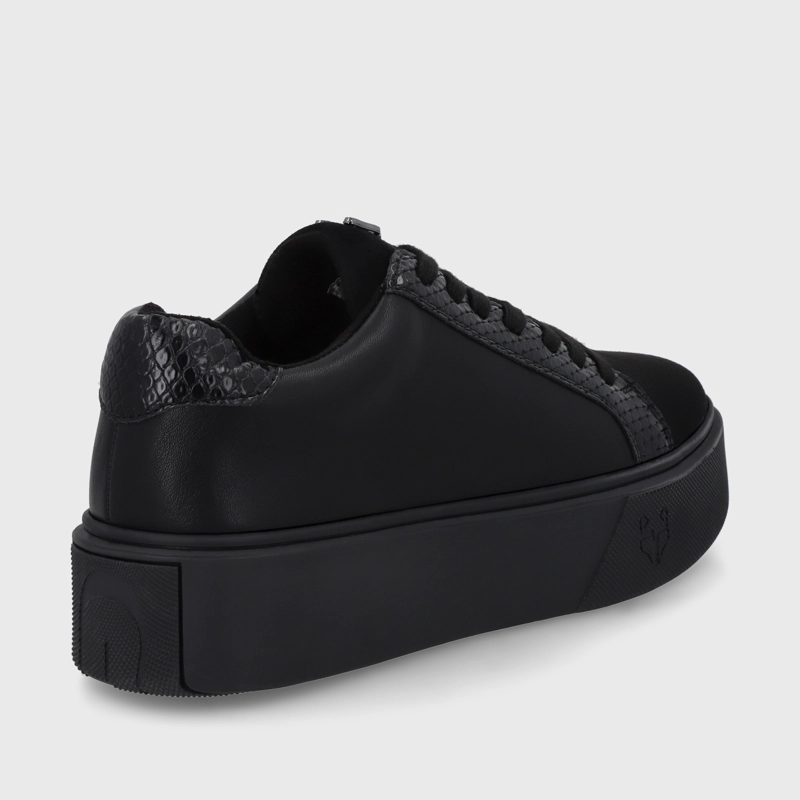 ZAPATILLA NEGRA BRILLANTE MUJER 43042 - 5