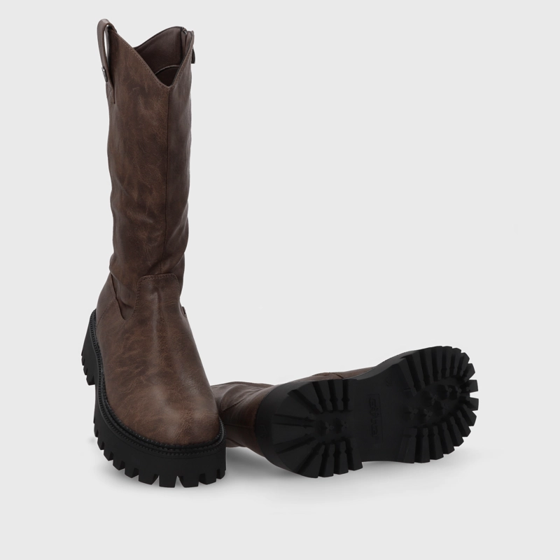 BOTA PLATAFORMA CAFE  MUJER 46304 - 7