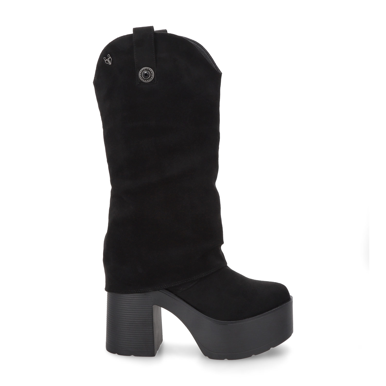 BOTA PLATAFORMA NEGRA MUJER 15039 - 1