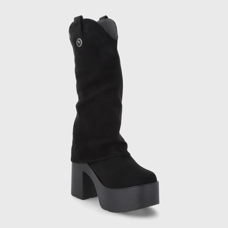 BOTA PLATAFORMA NEGRA MUJER 15039 - 2