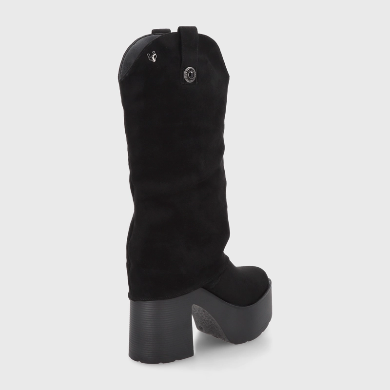 BOTA PLATAFORMA NEGRA MUJER 15039 - 5