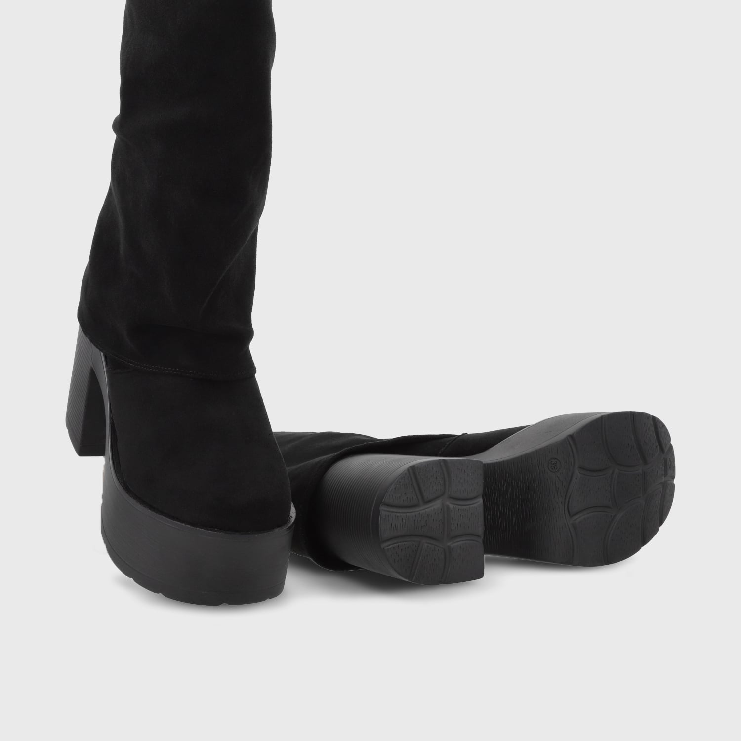 BOTA PLATAFORMA NEGRA MUJER 15039 - 7