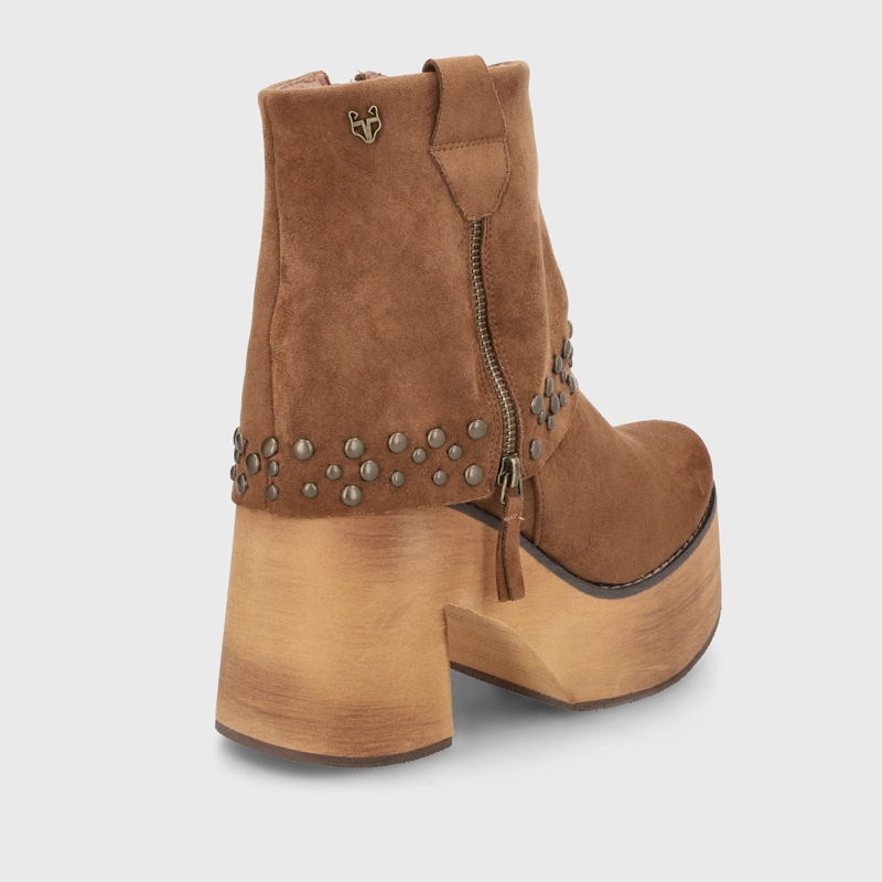 BOTIN PLATAFORMA CAMEL MUJER 15045 - 5