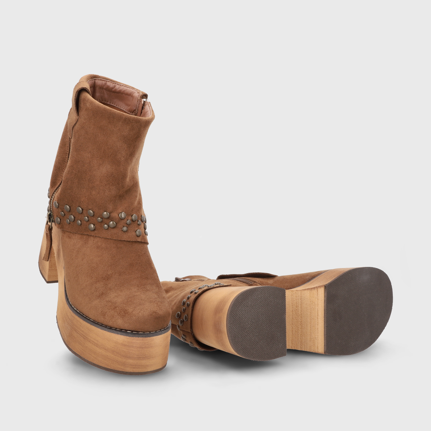 BOTIN PLATAFORMA CAMEL MUJER 15045 - 7