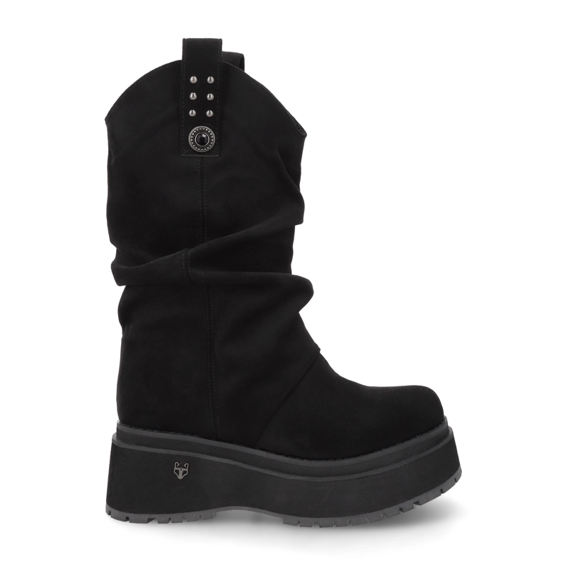 BOTA PLATAFORMA NEGRA MUJER 1509C - 1