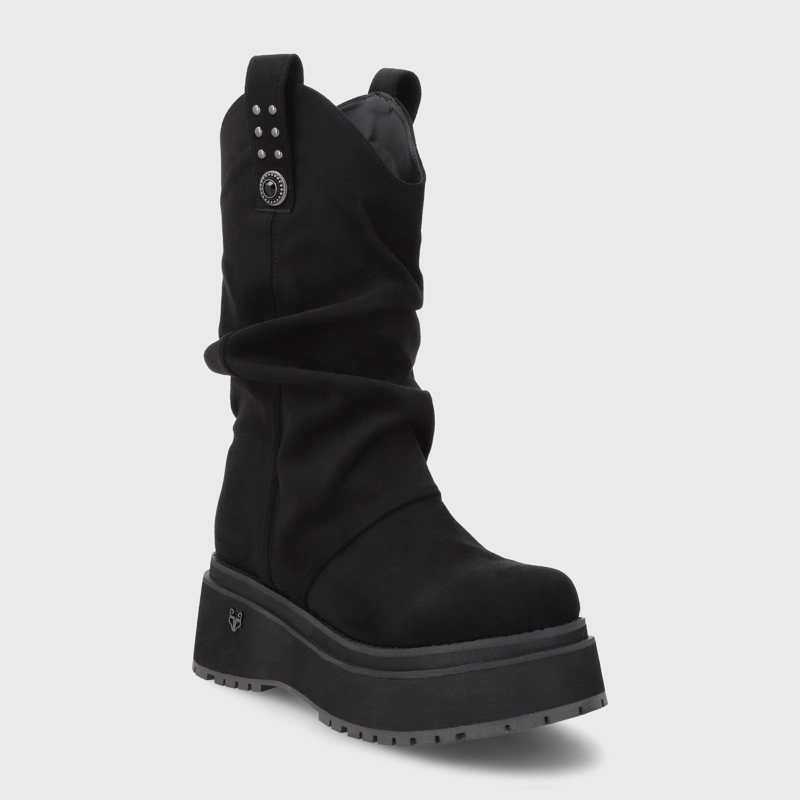 BOTA PLATAFORMA NEGRA MUJER 1509C - 2