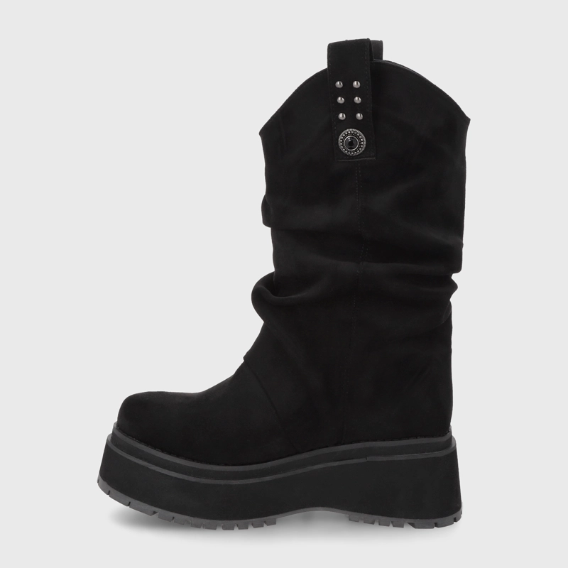 BOTA PLATAFORMA NEGRA MUJER 1509C - 4