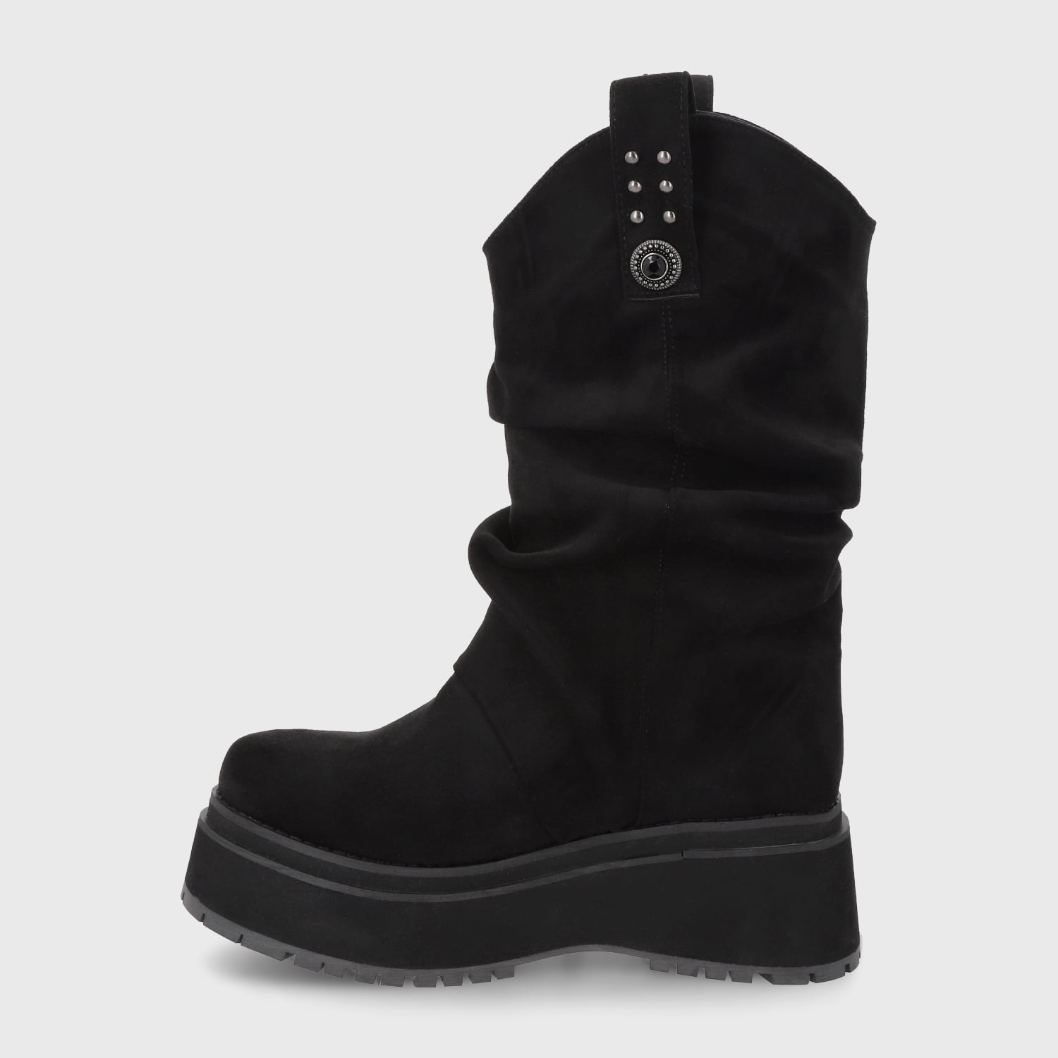 BOTA PLATAFORMA NEGRA MUJER 1509C - 4