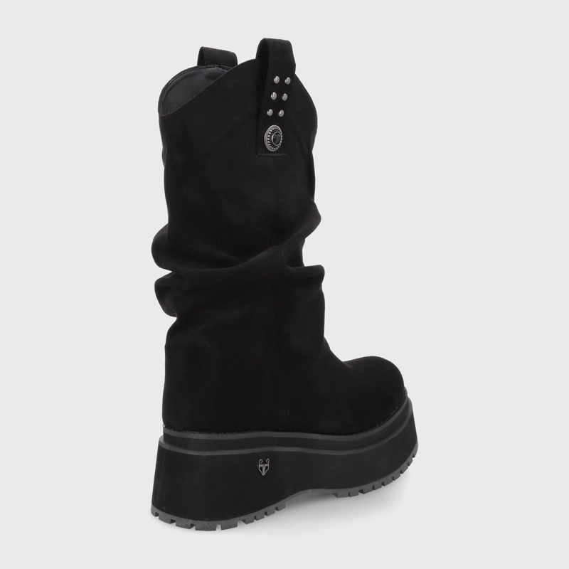 BOTA PLATAFORMA NEGRA MUJER 1509C - 5