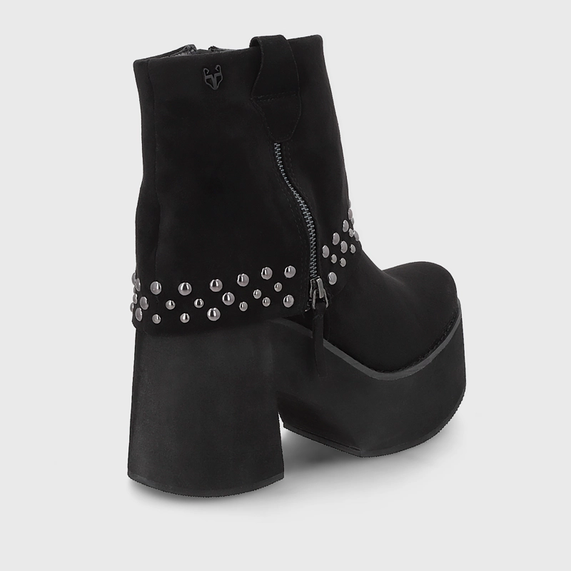 BOTIN PLATAFORMA NEGRO MUJER 15045 - 5