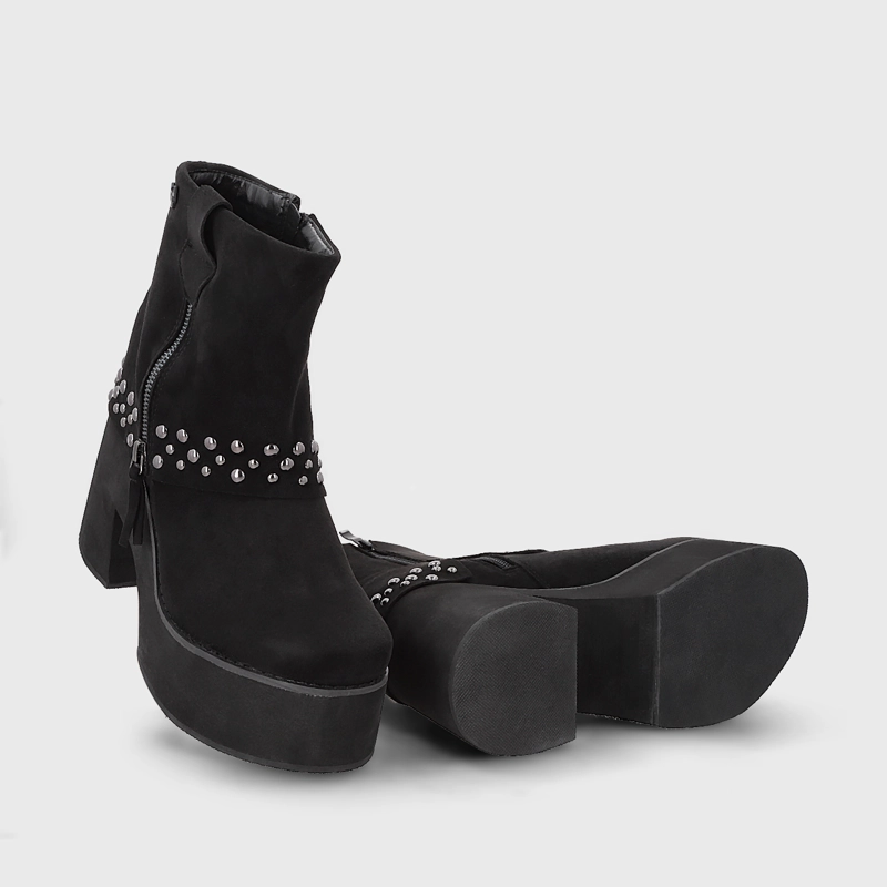 BOTIN PLATAFORMA NEGRO MUJER 15045 - 7
