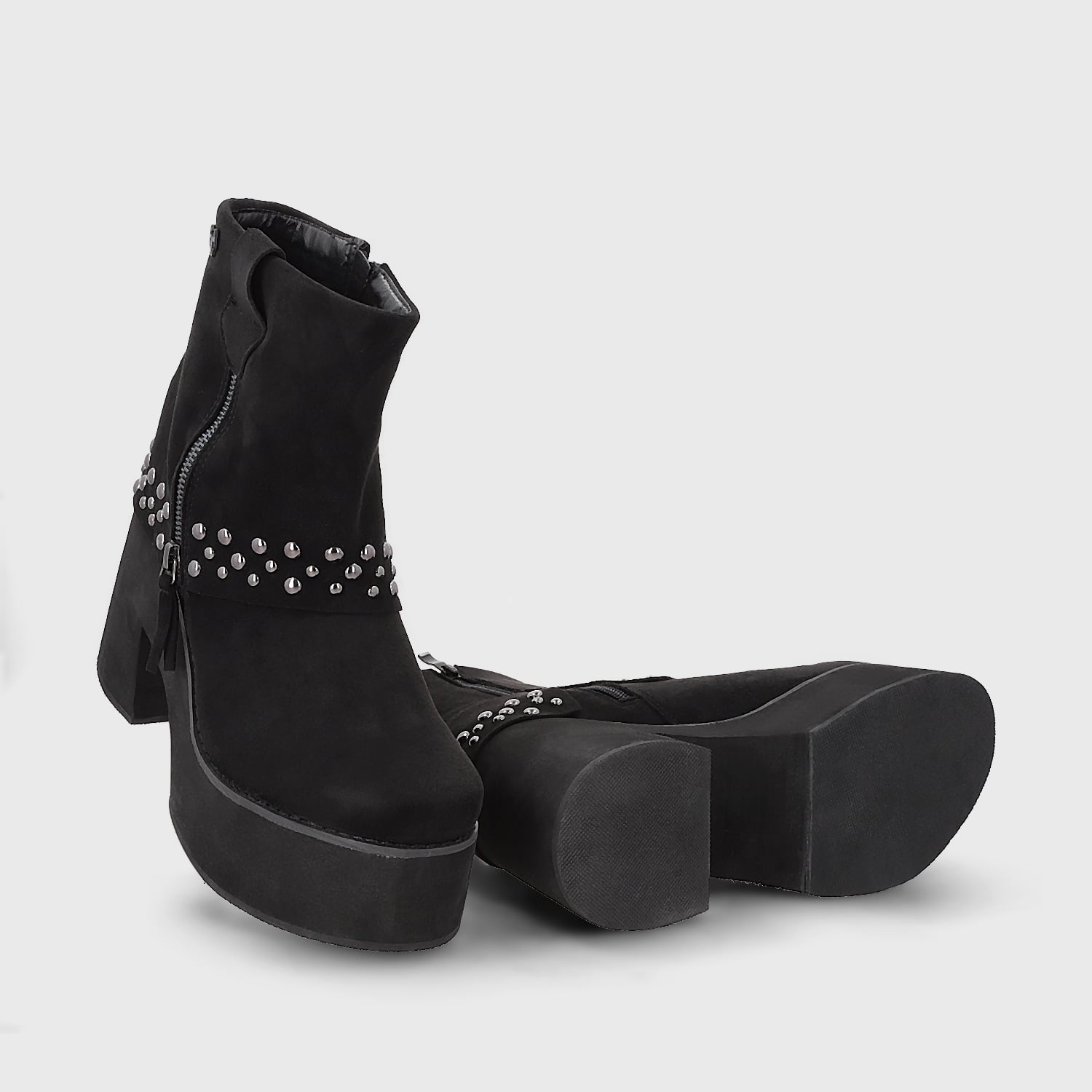 BOTIN PLATAFORMA NEGRO MUJER 15045 - 7