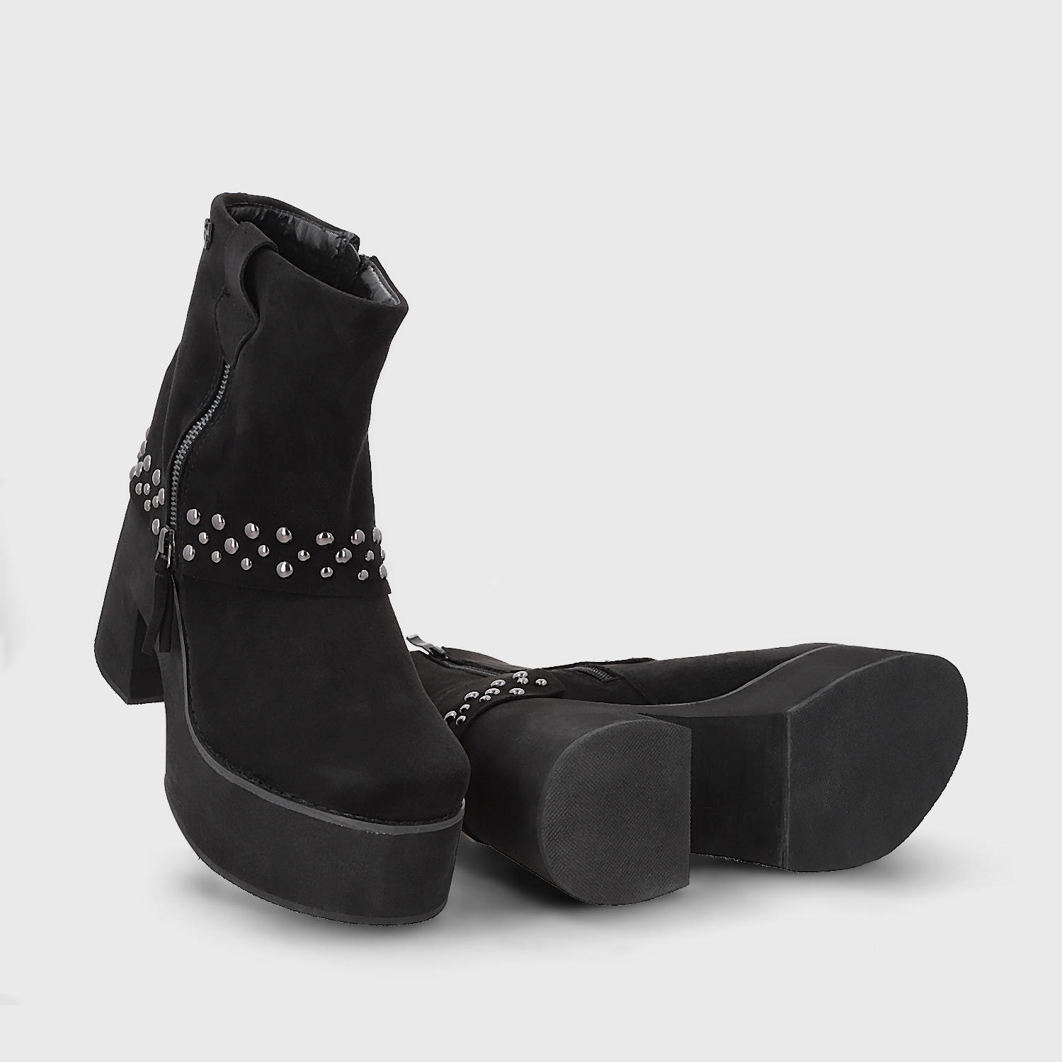 BOTIN PLATAFORMA NEGRO MUJER 15045 - 7