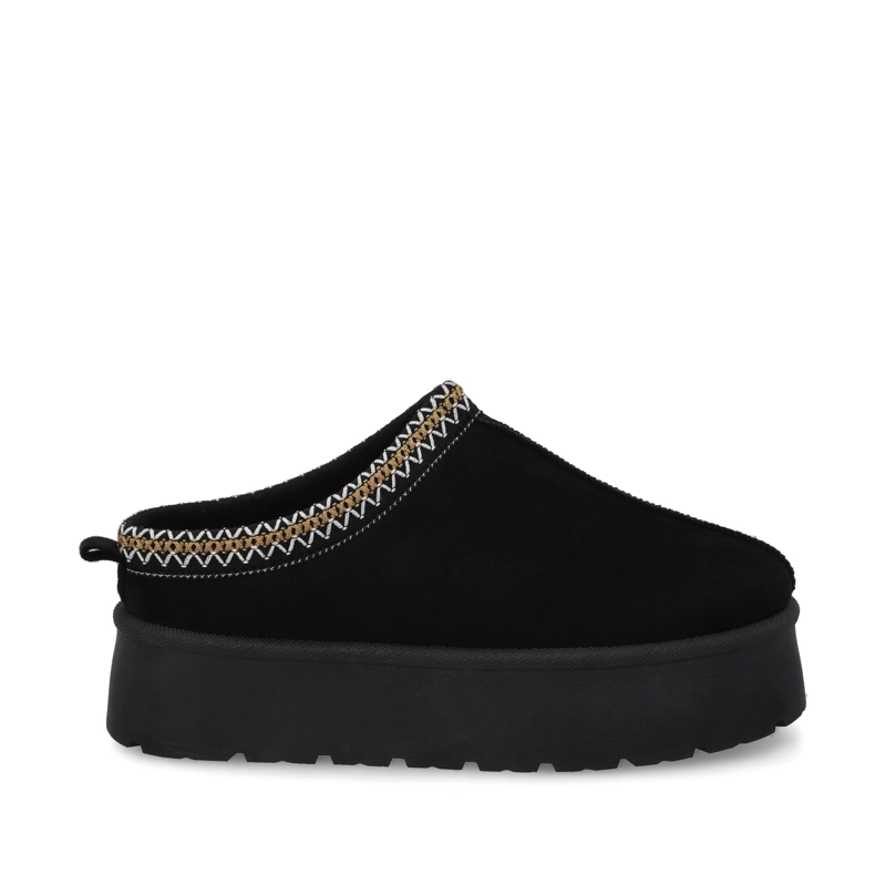 PANTUFLA PLATAFORMA NEGRA MUJER 48112 - 1