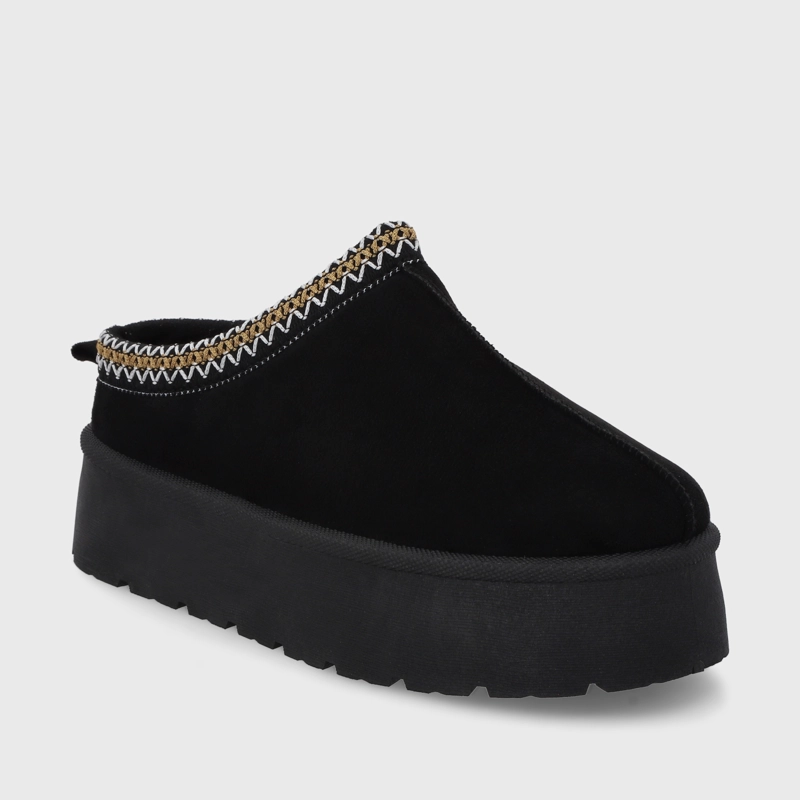 PANTUFLA PLATAFORMA NEGRA MUJER 48112 - 2