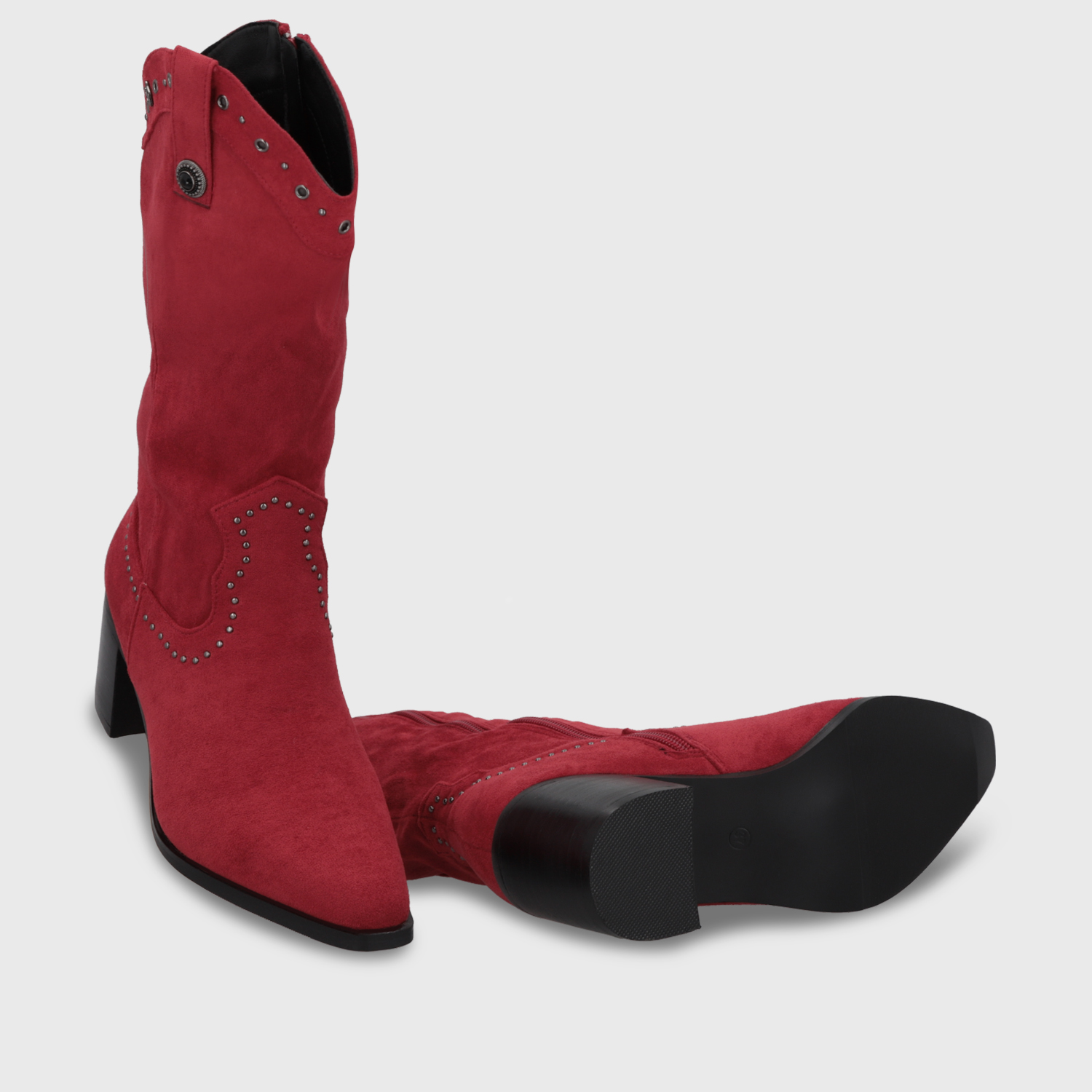 BOTA TACO ROJA MUJER 55301 - 7