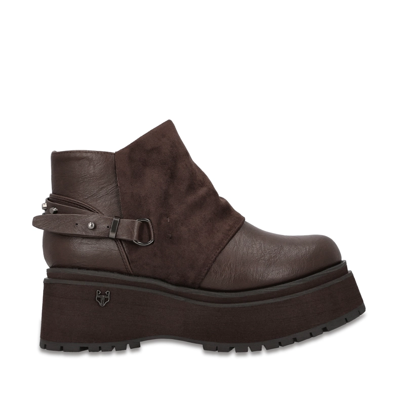 BOTIN PLATAFORMA CAFE  MUJER 1509B - 1
