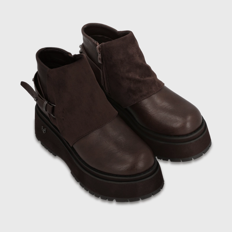 BOTIN PLATAFORMA CAFE  MUJER 1509B - 3